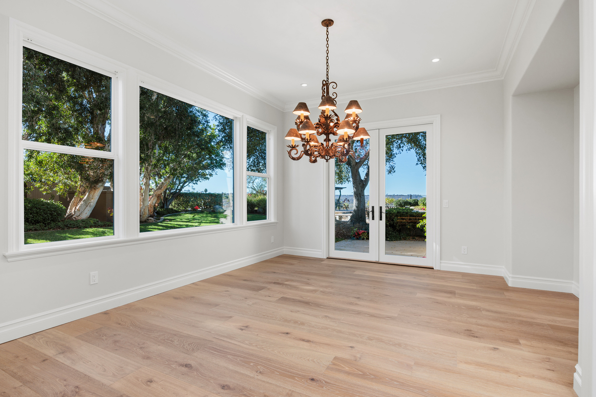 Custom windows and sliding glass doors in a La Costa home remodel in Carlsbad creating natural light and indoor-outdoor living.